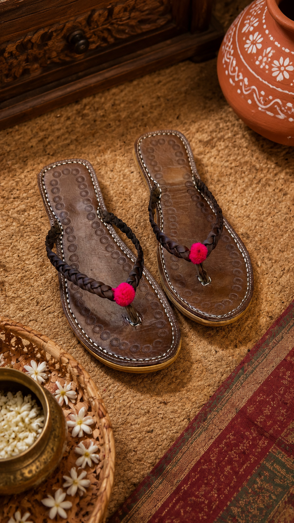 Dark ten colour v chappal