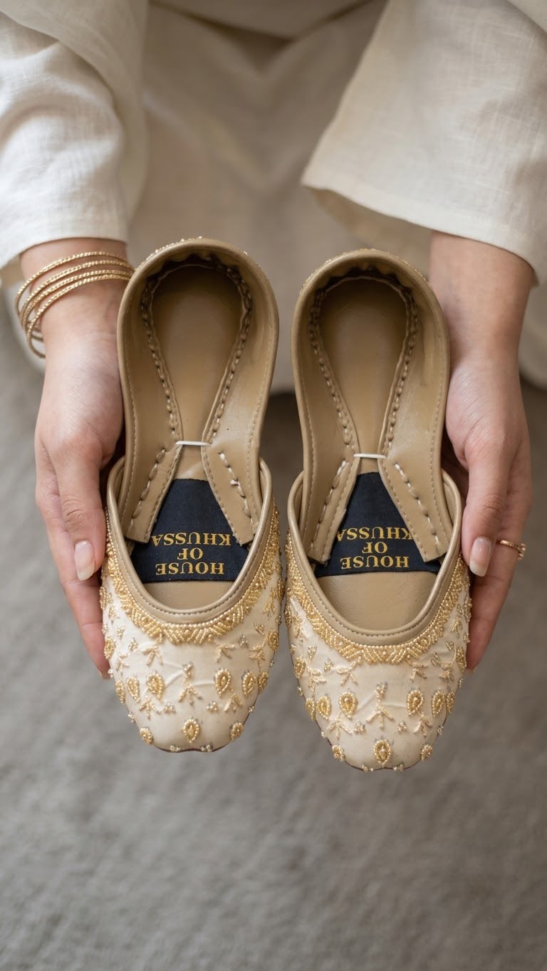 Mehfil – Ivory Gold Khussa
