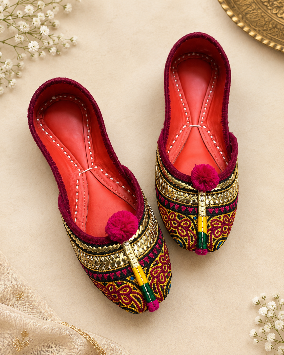 Royal Zari Bloom Khussa