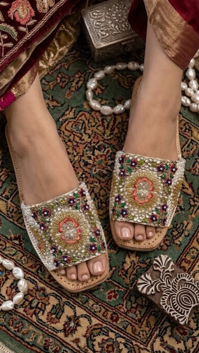 Gul-e-Zari – Multicolor Embroidered Slider