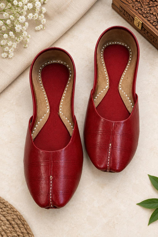 Elegant Redish Maroon Traditional khussa